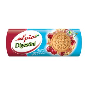 Biscuiti digestivi cu visine si stafide Ulpio, 172 g