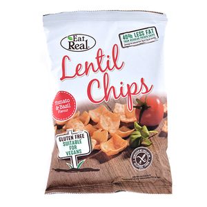 Chipsuri de linte cu rosii si busuioc Eat Real, 40 g