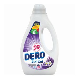 Detergent lichid de rufe automat cu levantica si iasomie Dero 2in1 Gel 20 de spalari, 1 l