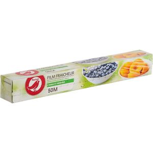Folie alimentara Auchan 2 in 1, rola 50 m