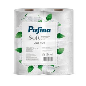 Pachet hartie igienica Pufina Soft 4 role, 2 straturi