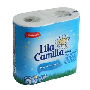 Hartie igienica Lila Camila 4 role, 2 straturi