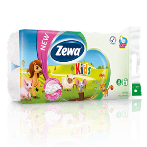 Hartie igienica Zewa Deluxe Kids 8 role, 3 straturi