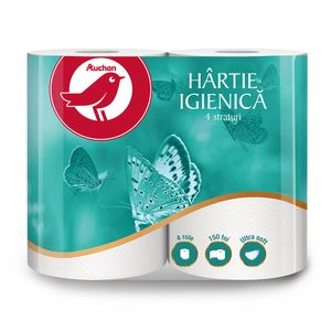 Hartie igienica Auchan 4 role, 4 straturi