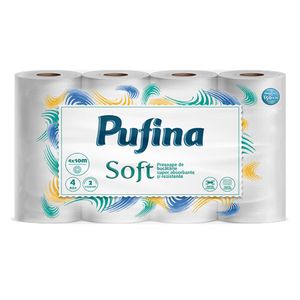 Pachet prosoape de hartie Pufina Soft 4 role, 2 straturi