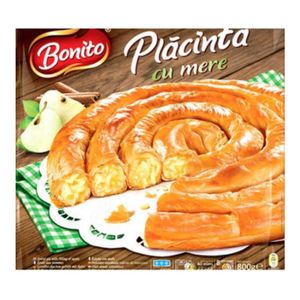 Placinta rulata cu mere Bonito,  800 g
