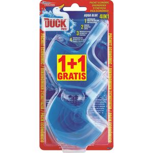 Pachet odorizant solid pentru toaleta Duck Anitra Aqua Blue, 2 x 40 g