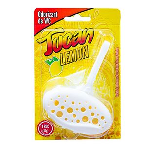Odorizant pentru toaleta solid Tucan Lemon, 40 g