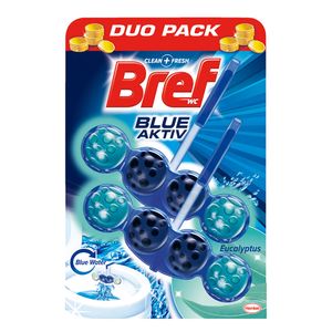Odorizant pentru toaleta cu eucalipt Blue Active Bref, 2 x 50 g