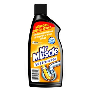 Solutie pentru desfundat tevi Mr Muscle Instalatorul Gel, 500 ml