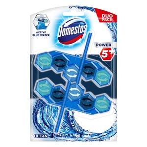 Odorizant pentru toaleta Domestos Power 5+ Blue Water Ocean, 2 x 53 g