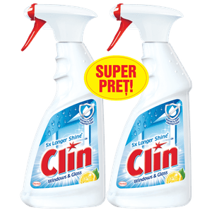 Solutie pentru geamuri pistol duopack Clin universal, 500 ml