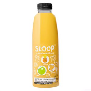 Suc natural de mere, ananas si ghimbir Sloop Juice, 0.75 l