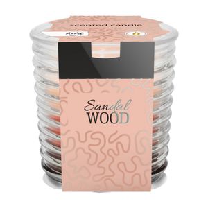 Lumanare parfumata in pahar, aroma de Sandalwood, 28h