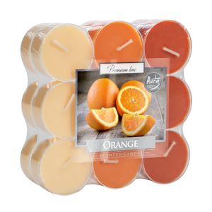 Set de 18 lumanari parfumate pastila, aroma de Orange, 4h