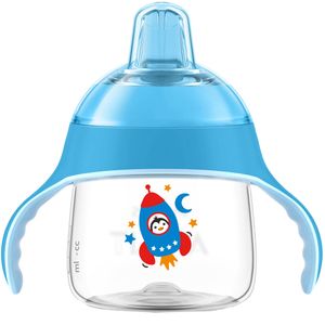 Cana pentru copii cu capac, Culoarea Albastru, 200ml