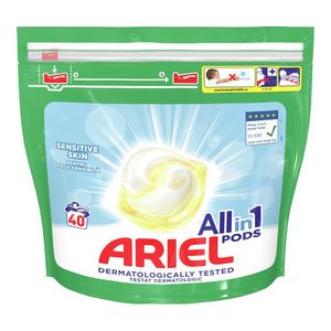 Detergent capsule Ariel All in One PODS Sensitive, 40 spalari