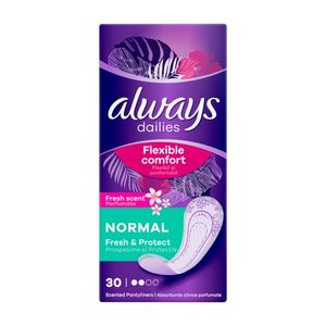 Absorbante zilnice parfumate Always Daillies Normal Fresh & Protect, 30 bucati