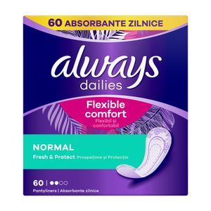 Absorbante zilnice Always Daillies Normal Fresh & Protect, 60 bucati