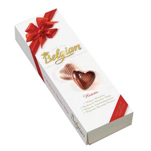 Bomboane Belgian cu ciocolata, in forma de inimioare, 65g