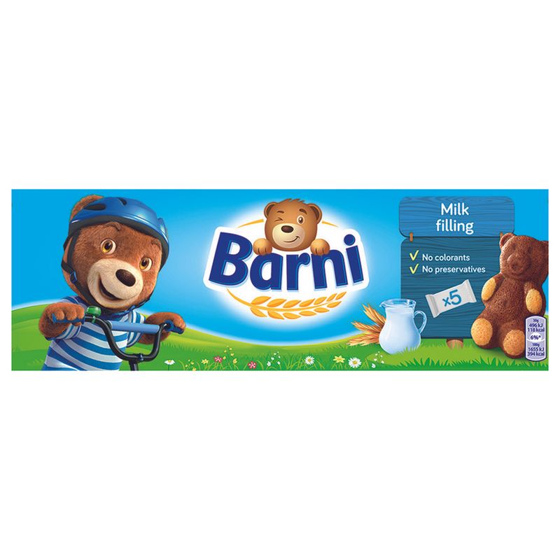 Prajitura Barni cu lapte 150 g | Pret avantajos - Auchan.ro