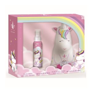 Pachet pentru cadou Set Gel de dus & Sampon figurina 2D + Apa de toaleta Eau my unicorm