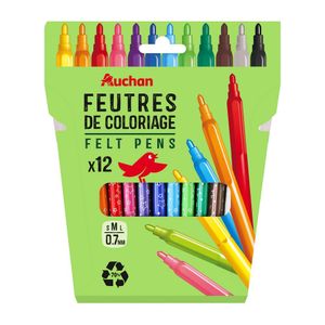 Set 12 markere Auchan colorate