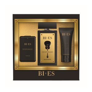 Set pentru cadou Apa de parfum + Parfum + Gel dus BI-ES, 90ml + 15ml + 50ml