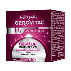 Crema antirid regeneranta de noapte Gerovital H3 Evolution +30