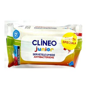 Servetele umede antibacteriene junior Clineo, 15 buc 1+1