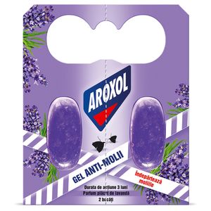 Gel antimolii Aroxol cu parfum de lavanda 2 bucati