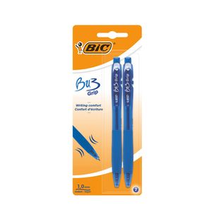 Pachet pixuri Bic BU3 Grip albastru pachet cu 2 bucati