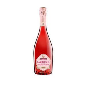 Vin spumant rose demidulce Lambrusco Angelli, alcool 8%, 0.75L