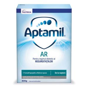 Lapte praf Aptamil AR, pentru regimul dietetic al regurcitatiilor de la nastere, 300g