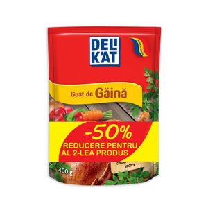 Pachet promo: Baza mancare Delikat, Gust de gaina, 2 x 400g