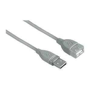 Cablu prelungitor Hama USB 2.0 gri cu lungimea de 3m