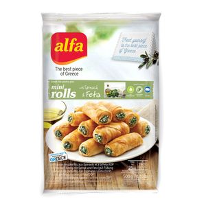 Mini rollo Alfa cu spanac si feta, 500 g