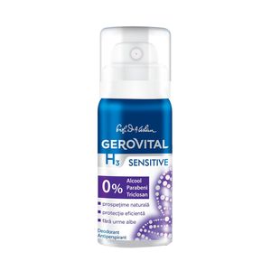 Deodorant antiperspirant Gerovital H3 Sensitive, Mini