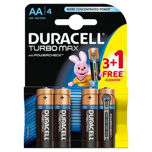 Baterie Duracell Turbo Max AA 3 + 1 extra