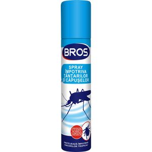 Spray impotriva tantarilor si capuselor Bros, durata de 7h, 90ml