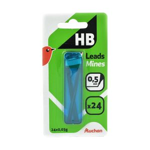 Rezerve HB pentru creion mecanic Auchan 0.5 mm