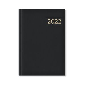 Agenda  A5 datata hartie ivory, Coperta culoarea Negru