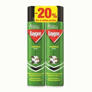 Spray Baygon universal Duo pack, -20% din al doilea produs