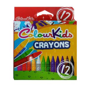 Set creioane de colorat cerate Pigna Colour Kids, pachet 12 culori