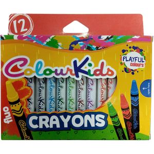 Set creioane de colorat cerate jumbo Pigna Colour Kids, pachet 12 culori