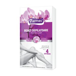 Benzi depilatoare cu extract de orhidee Farmec pentru corp