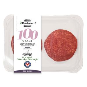 Hamburger fara gluten Aliprandi din carne de vita, cu usturoi si patrunjel 2 x 100 g