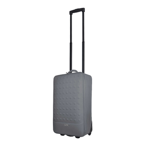 Troler textil Airport Soft gri cu capacitatea de 27L si 2 roti de transport