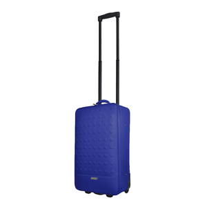 Troler textil Airport Soft albastru cu capacitatea de 27L si 2 roti de transport