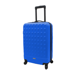 Troler rigid Airport Basic albastru cu volum de 31L si maner fix